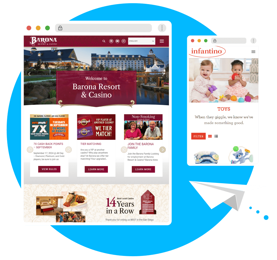 Barona Casino Web Design Example