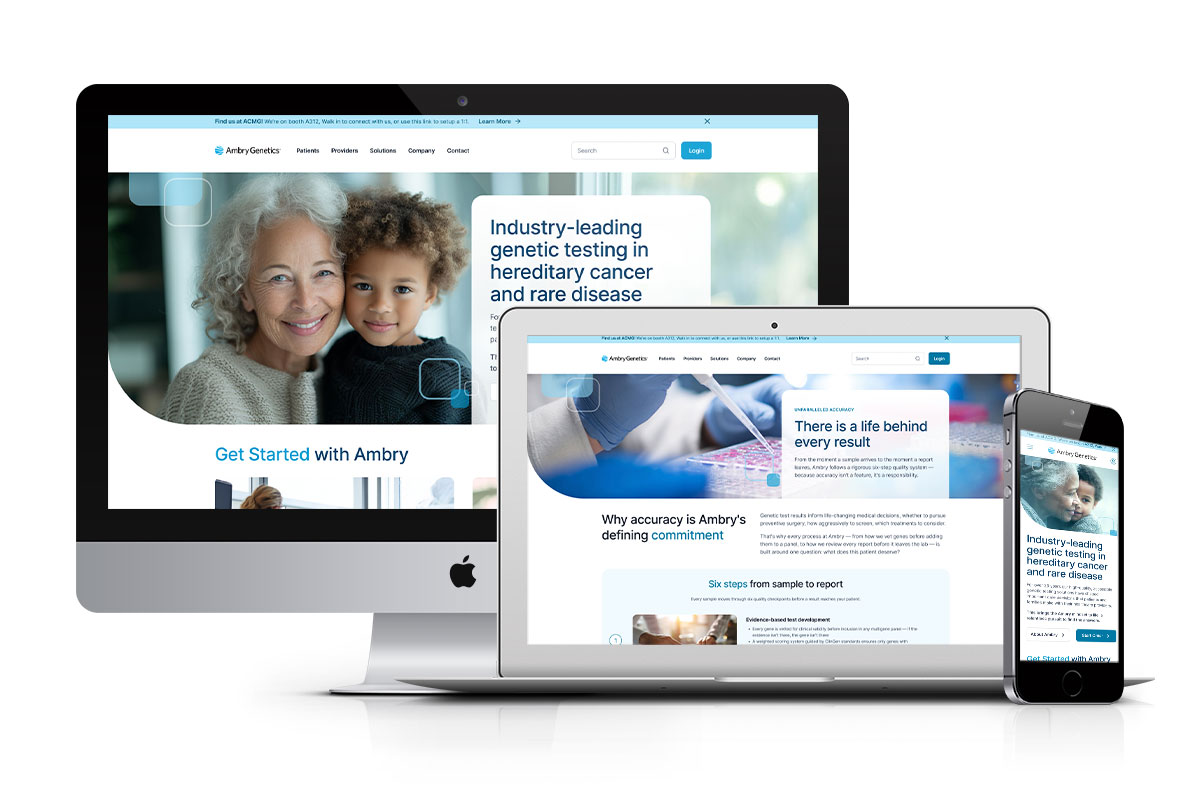 chase design web portfolio ambry genetics