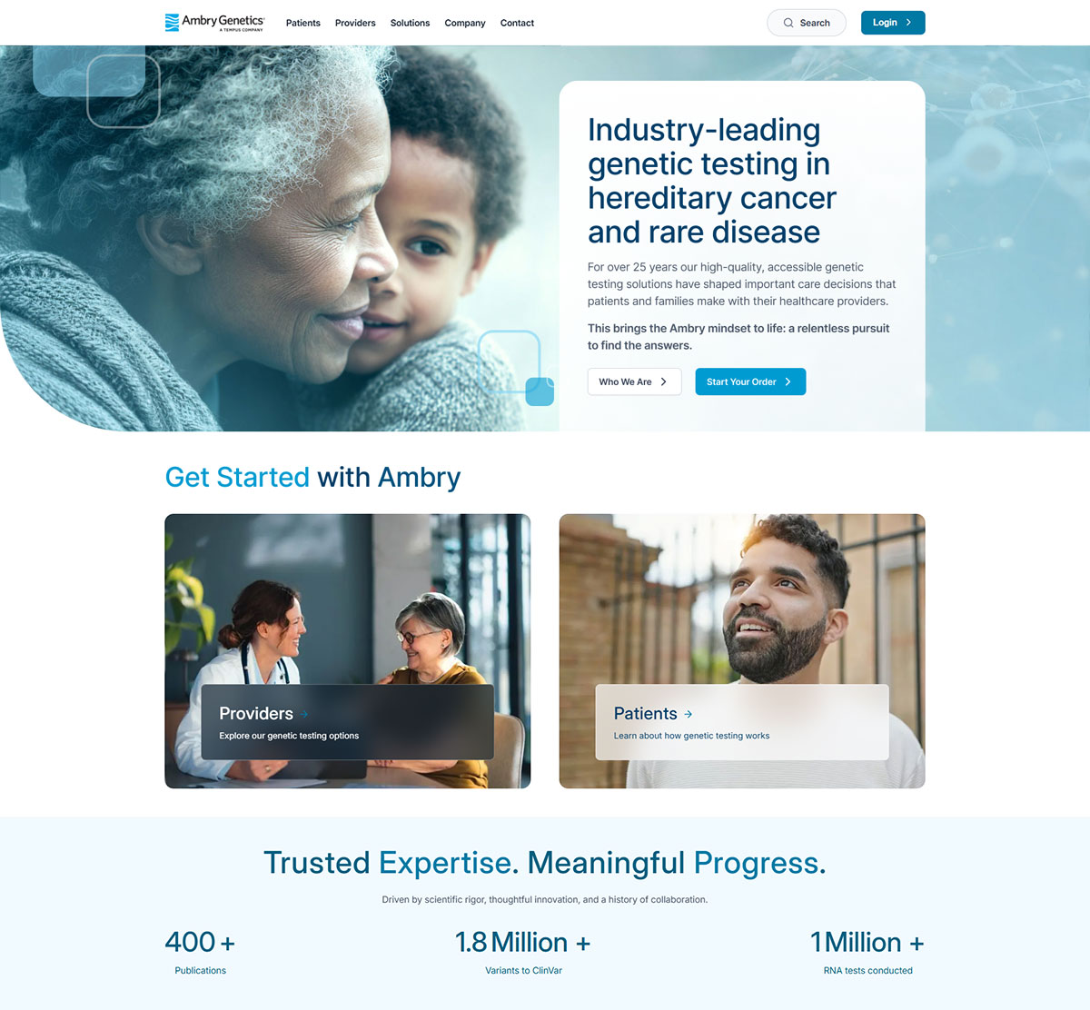 designing for answers our collaboration with ambry genetics designing for two different audiences